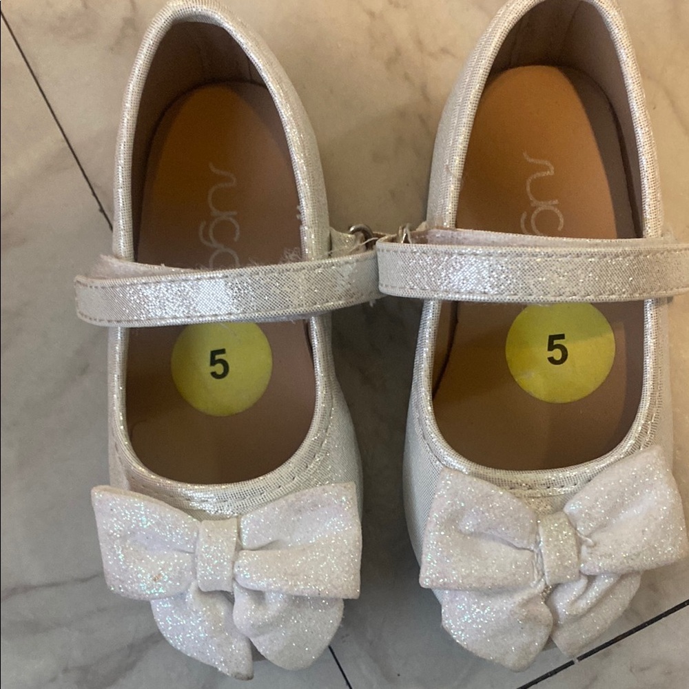 Sugar White Dress Shoes with Bow Detail